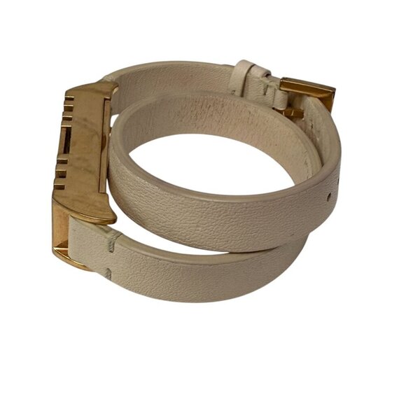 Tory Burch x Fitbit Flex Leather Bracelet Pink Goldtone - Picture 7 of 11